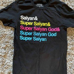 Dragon Ball Super Z Super Saiyan God Men's Black Men's Graphic T-Shirt Small